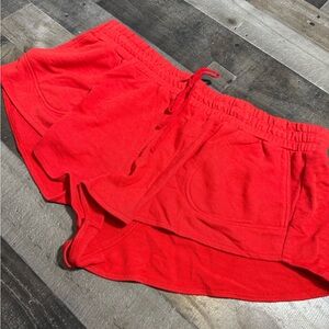 NWT Anthropologie Daily Practice Solid‎ Bleacher Sea Red Shorts- XL
